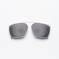 Clip On - Big Light Palladium Metal/Smoke Lenses - C005
