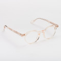 Thin and hexagonal-shaped eyeglasses model Amadeus in crystal color