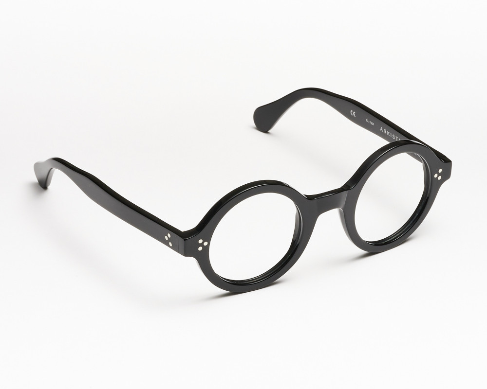 Round-shaped Arkistar model black eyeglasses