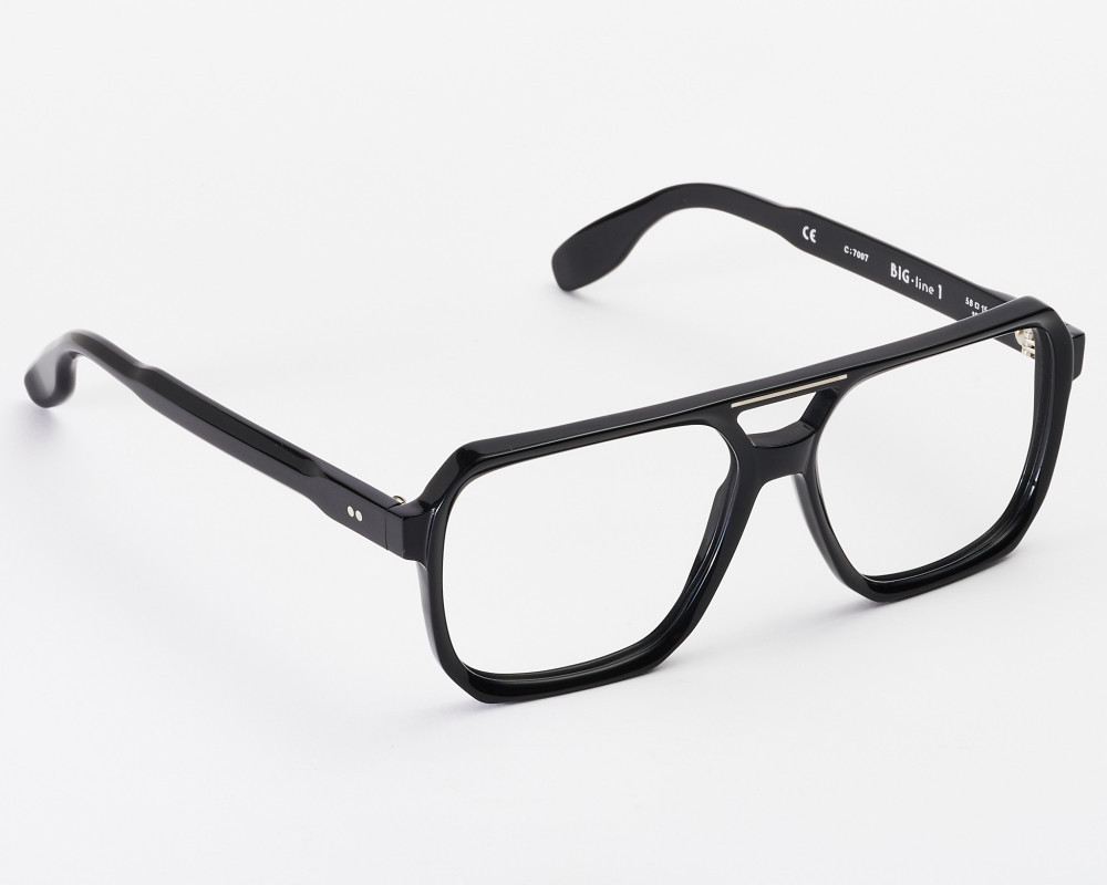 Big Line 1 large and squared eyeglasses in black color