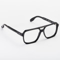 Big Line 1 large and squared eyeglasses in black color