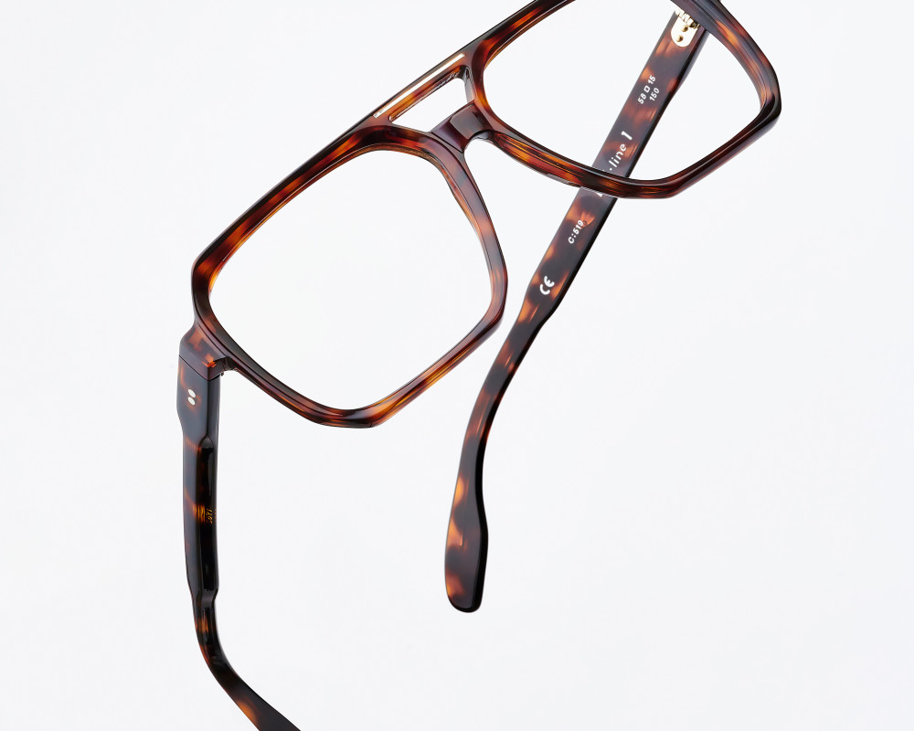 Big Line 1 large and squared eyeglasses in Havana color Big Line 1 large and squared eyeglasses in Havana color