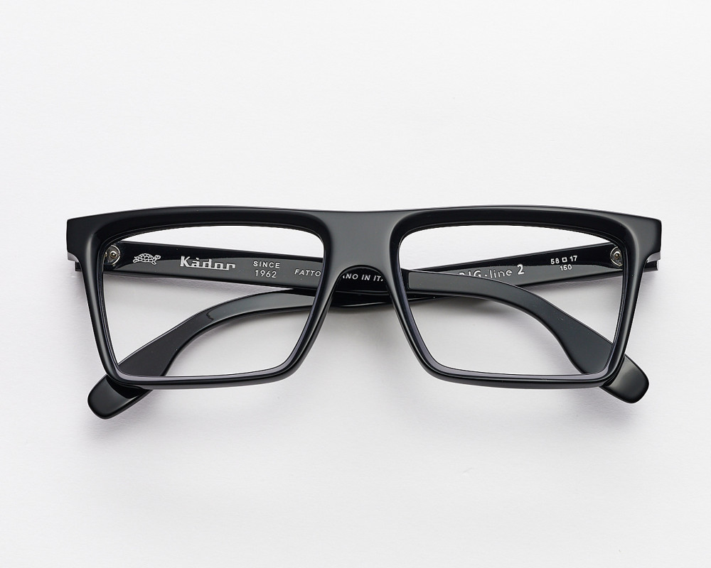 Black Big Line 2 rectangular optical frame