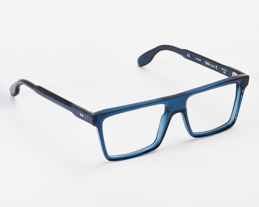 occhiali da vista rettangolari modello Big Line 2 colore blu