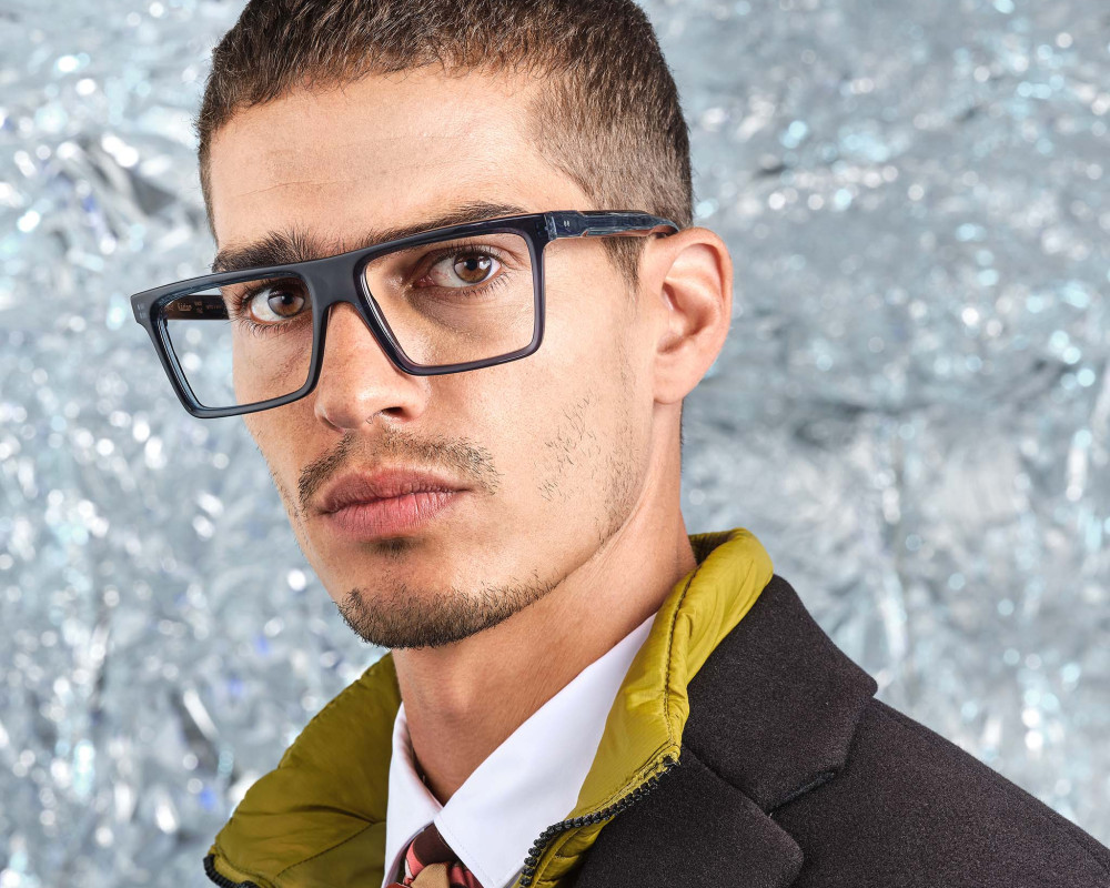 Black Big Line 2 rectangular optical frame