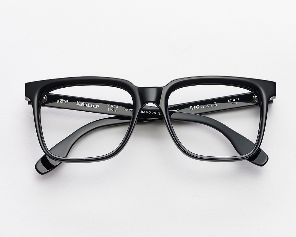 Black Big Line 3 square eyeglasses