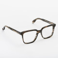 Stripped green Big Line 3 square eyeglasses