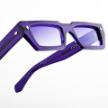 Purple rectangular Disko sunglasses with purple lenses