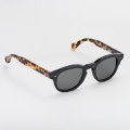 Classic black Boston model sunglasses with smoke lenses and Havana temples