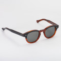 Classic brown Boston model sunglasses with light smoke lenses