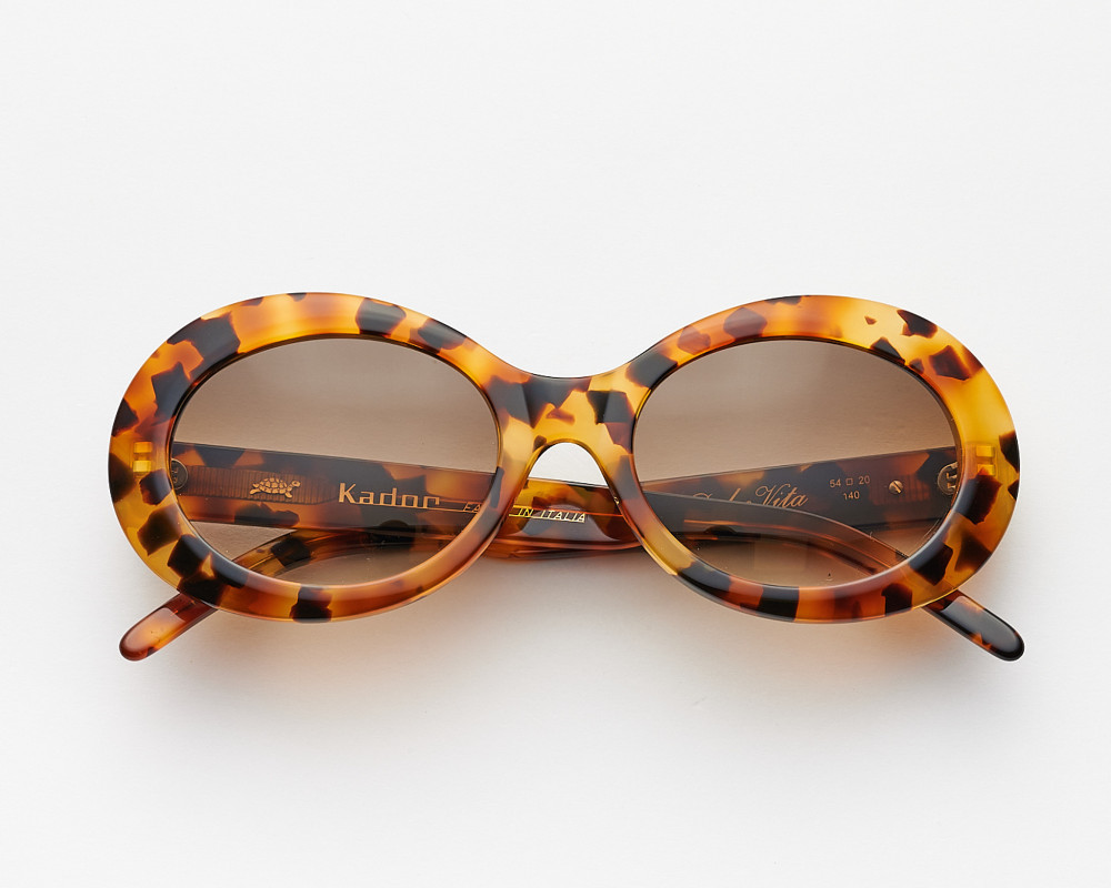 Spotted Havana vintage women's sunglasses