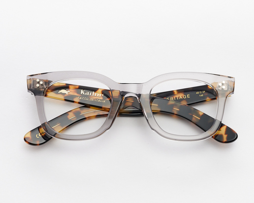 Grey square eyeglasses