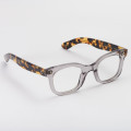 Grey square eyeglasses