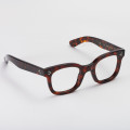 brown square eyeglasses