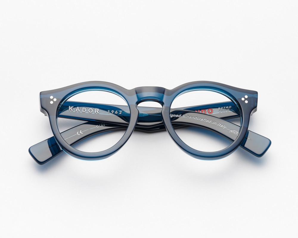 Optical frame Round and thick Mondo model Blue color