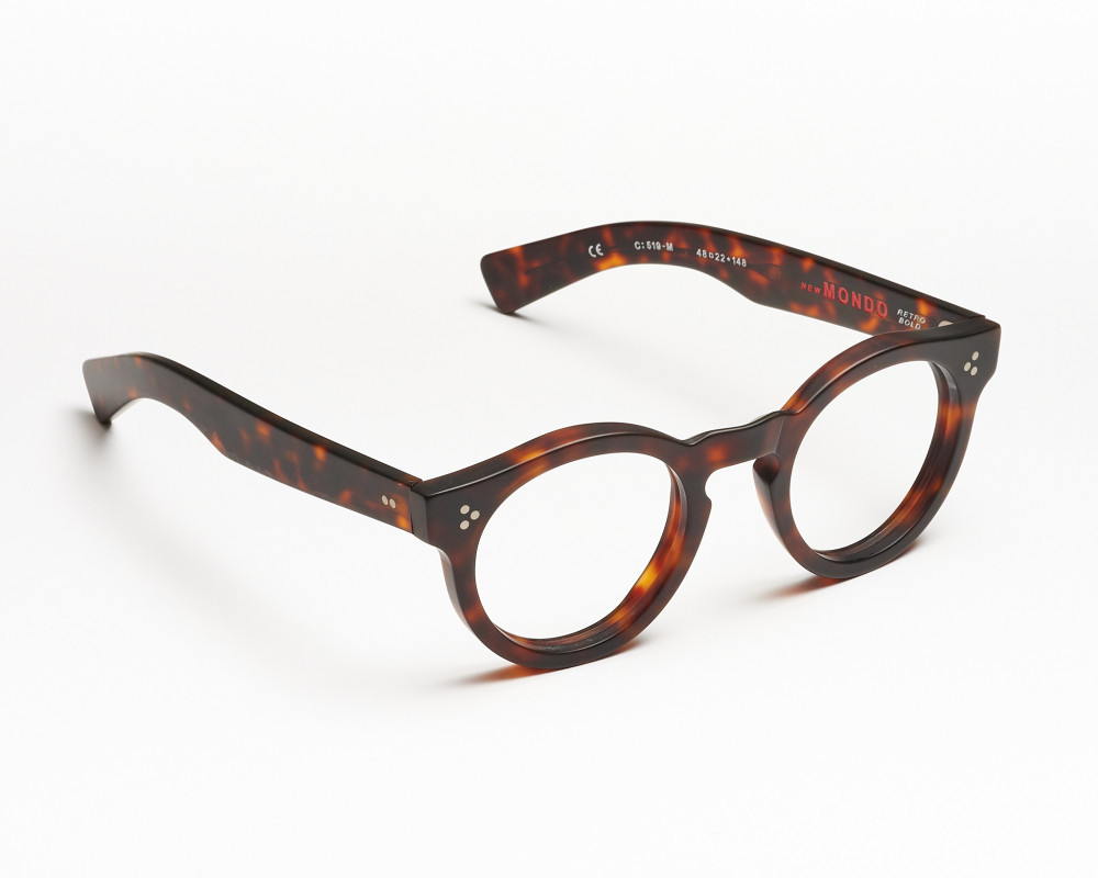 Optical frame Round and thick Mondo model Havana color