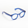 Optical frame Round and thick Mondo model electric blue color