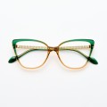 Monture optique - Lady AM Green and Crystal BA95 - A247    